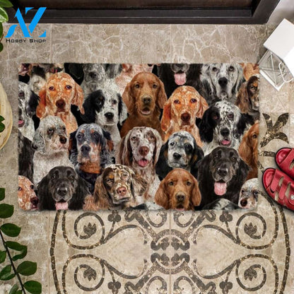 A Bunch Of English Setters Doormat, Dog Welcome Mat, Funny Welcome Mats for Dog Lovers