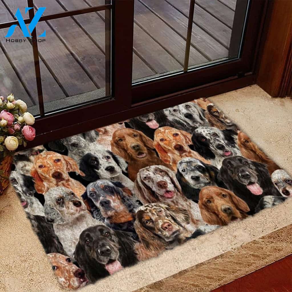 A Bunch Of English Setters Doormat, Dog Welcome Mat, Funny Welcome Mats for Dog Lovers