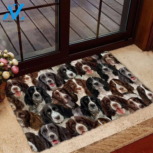 A Bunch Of English Springer Spaniels Doormat, Dog Welcome Mat, Funny Welcome Mats for Dog Lovers