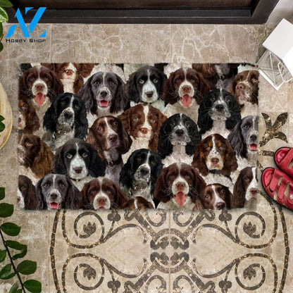 A Bunch Of English Springer Spaniels Doormat, Dog Welcome Mat, Funny Welcome Mats for Dog Lovers