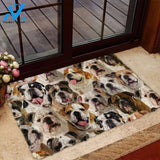 A Bunch Of English/British Bulldogs Doormat