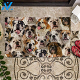A Bunch Of English/British Bulldogs Doormat, Dog Welcome Mat, Funny Welcome Mats for Dog Lovers