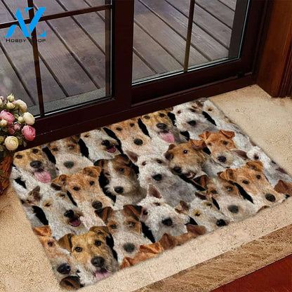A Bunch Of Fox Terriers Doormat, Dog Welcome Mat, Funny Welcome Mats for Dog Lovers