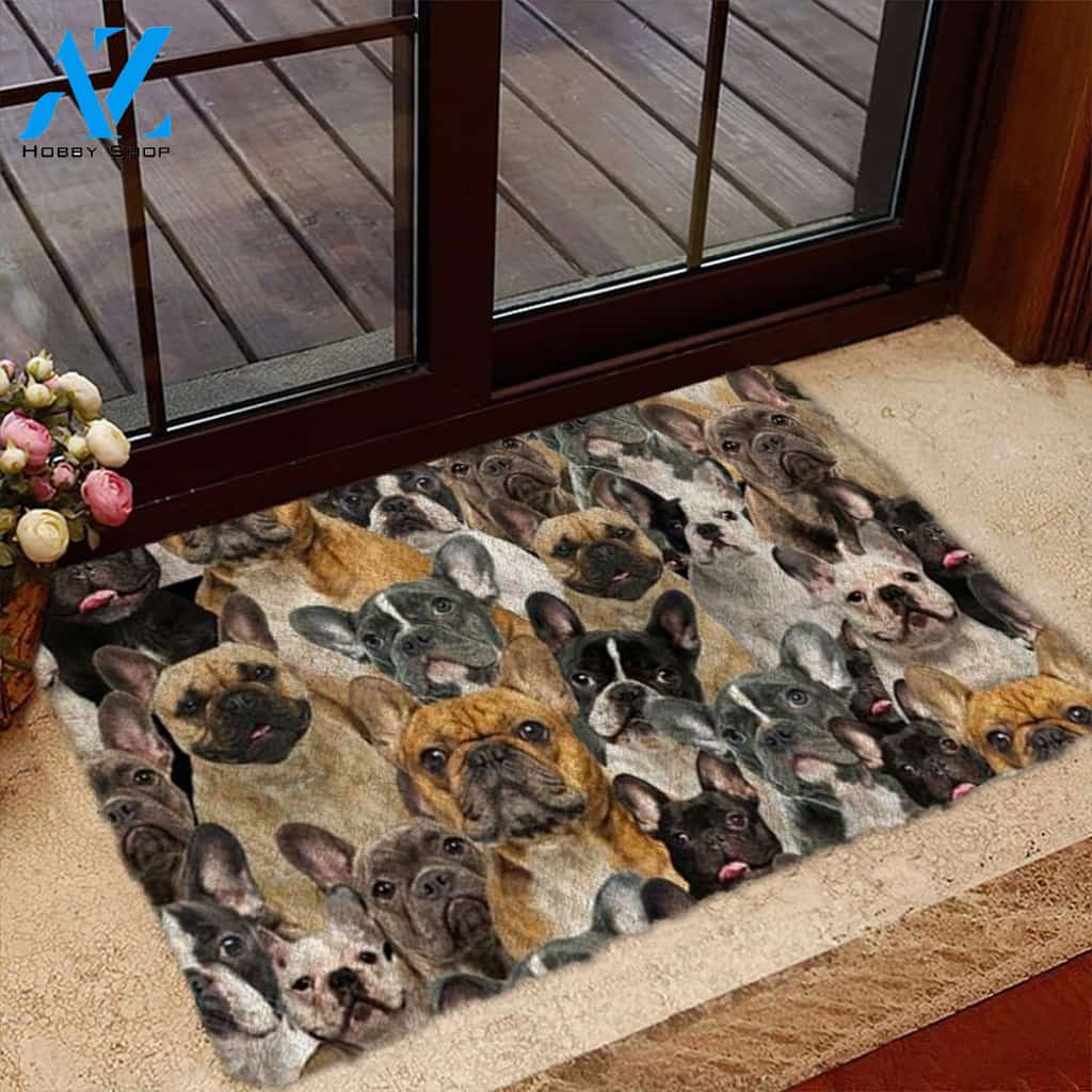 A Bunch Of French Bulldogs Doormat