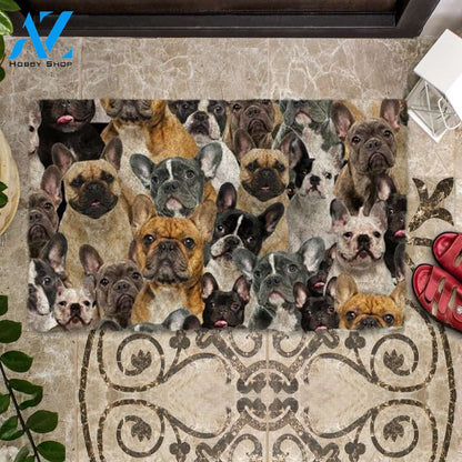 A Bunch Of French Bulldogs Doormat, Dog Welcome Mat, Funny Welcome Mats for Dog Lovers