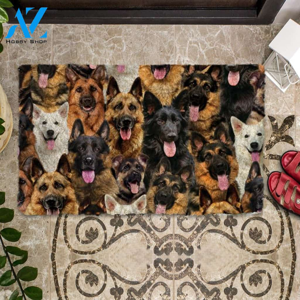 A Bunch Of German Shepherds Doormat