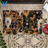 A Bunch Of German Shepherds Doormat