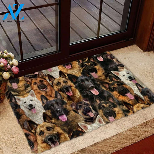 A Bunch Of German Shepherds Doormat
