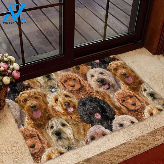 A Bunch Of Goldendoodles Doormat, Dog Welcome Mat, Funny Welcome Mats for Dog Lovers