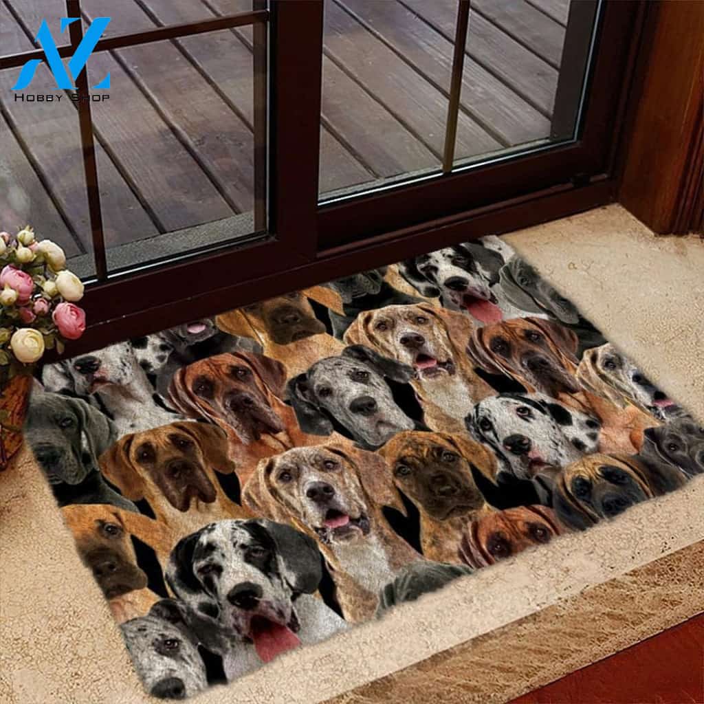 A Bunch Of Great Danes Doormat, Dog Welcome Mat, Funny Welcome Mats for Dog Lovers