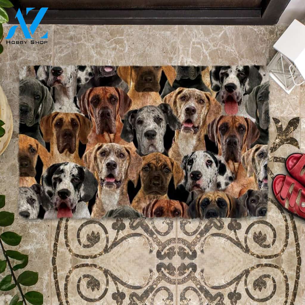 A Bunch Of Great Danes Doormat