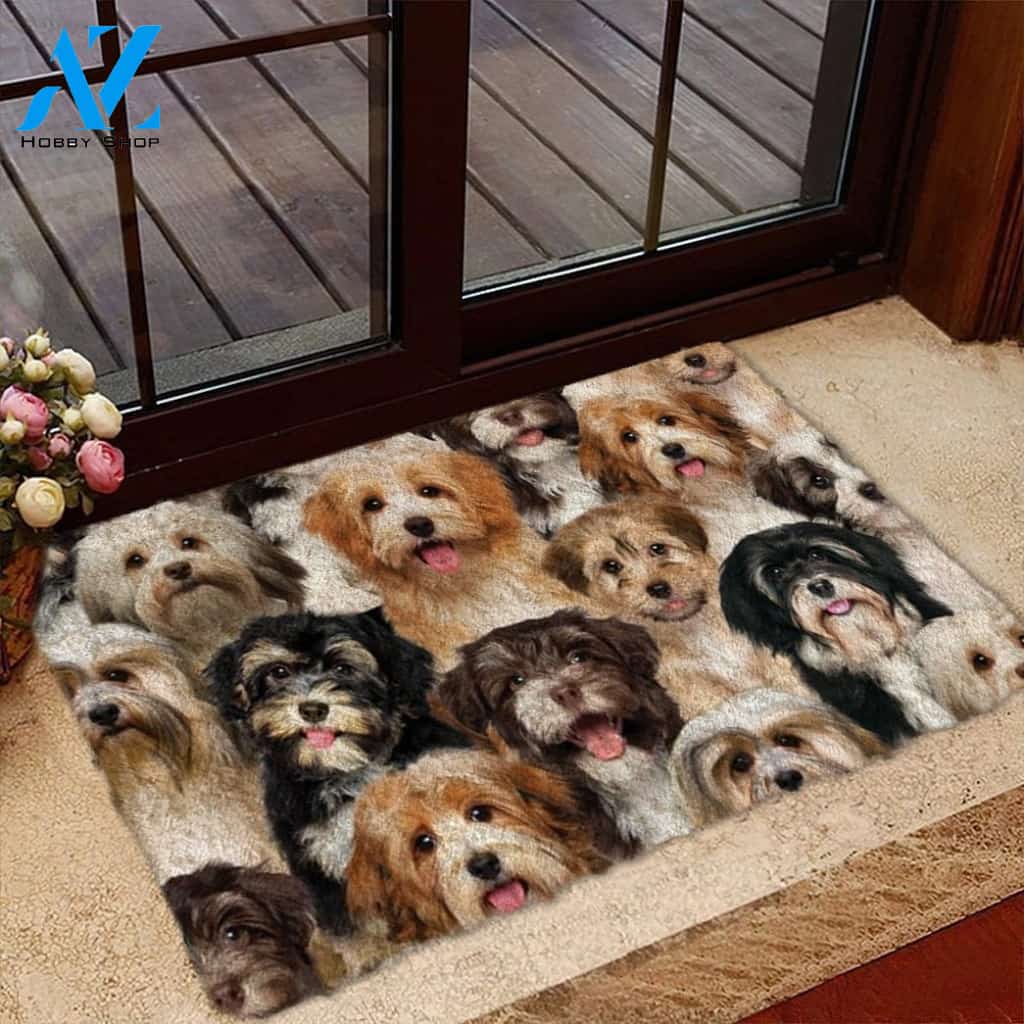 A Bunch Of Havaneses Doormat, Dog Welcome Mat, Funny Welcome Mats for Dog Lovers