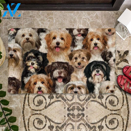 A Bunch Of Havaneses Doormat, Dog Welcome Mat, Funny Welcome Mats for Dog Lovers