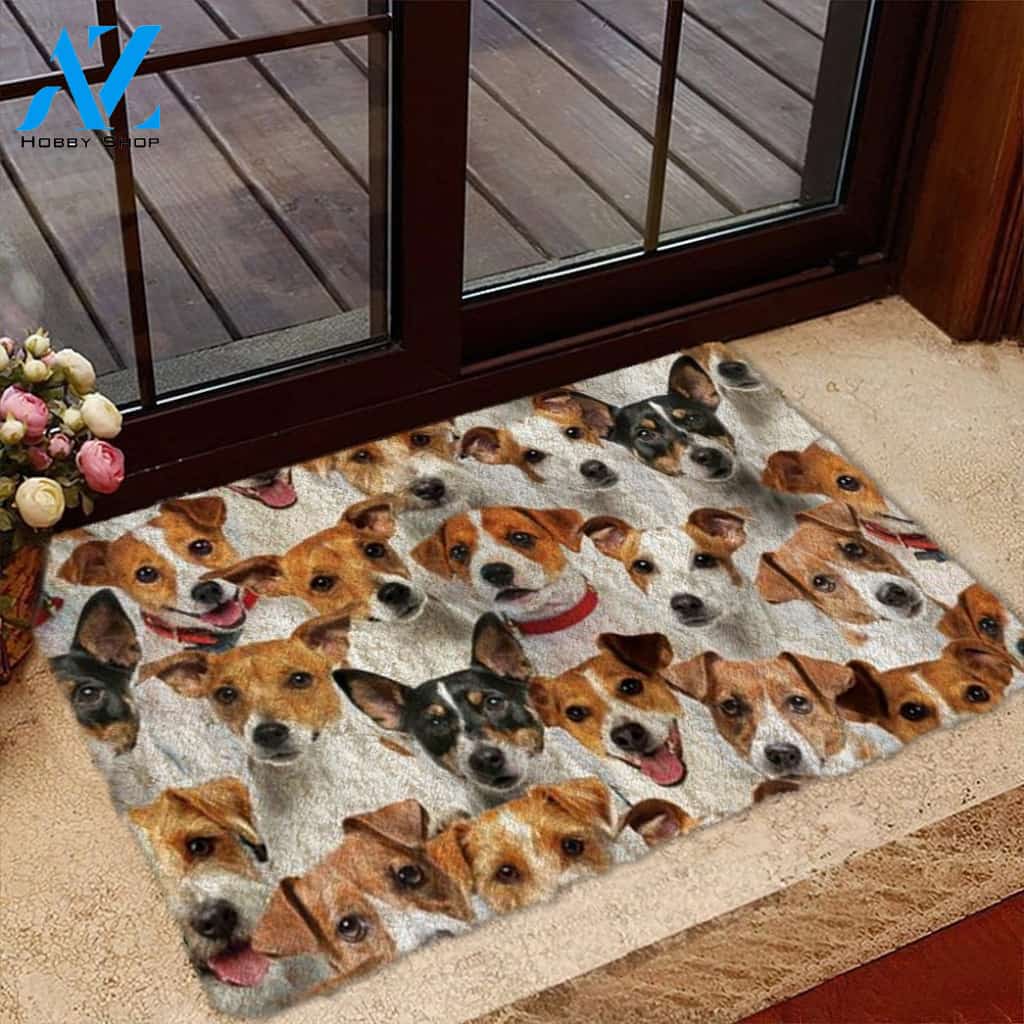 A Bunch Of Jack Russell Terriers Doormat, Dog Welcome Mat, Funny Welcome Mats for Dog Lovers