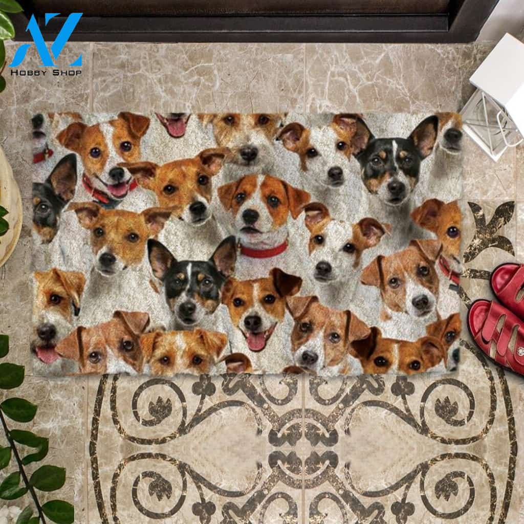 A Bunch Of Jack Russell Terriers Doormat, Dog Welcome Mat, Funny Welcome Mats for Dog Lovers
