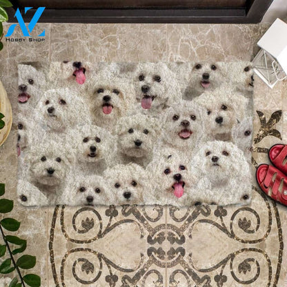A Bunch Of Malteses Doormat, Dog Welcome Mat, Funny Welcome Mats for Dog Lovers