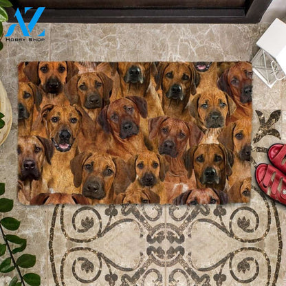 A Bunch Of Rhodesian Ridgebacks Doormat, Dog Welcome Mat, Funny Welcome Mats for Dog Lovers