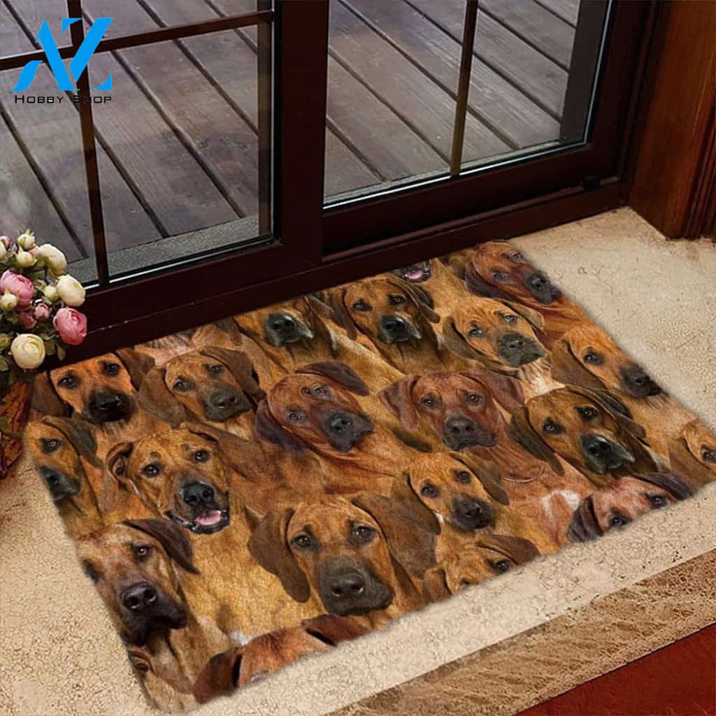 A Bunch Of Rhodesian Ridgebacks Doormat, Dog Welcome Mat, Funny Welcome Mats for Dog Lovers
