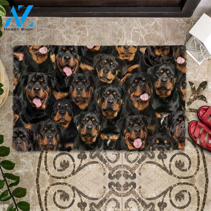 A Bunch Of Rottweilers Doormat, Dog Welcome Mat, Funny Welcome Mats for Dog Lovers