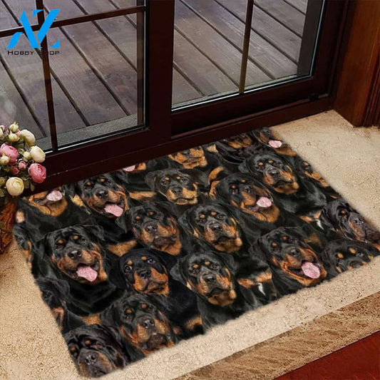 A Bunch Of Rottweilers Doormat, Dog Welcome Mat, Funny Welcome Mats for Dog Lovers