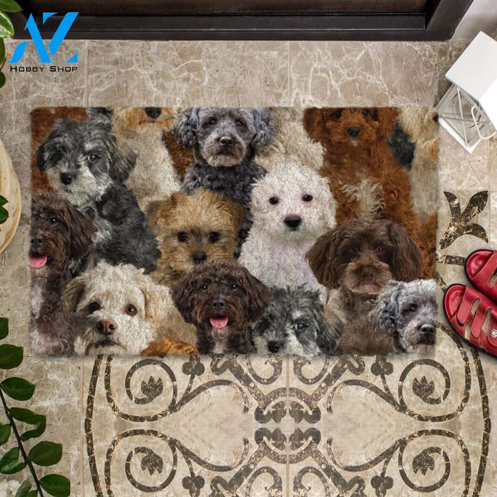 A Bunch Of Schnoodles Doormat, Dog Welcome Mat, Funny Welcome Mats for Dog Lovers