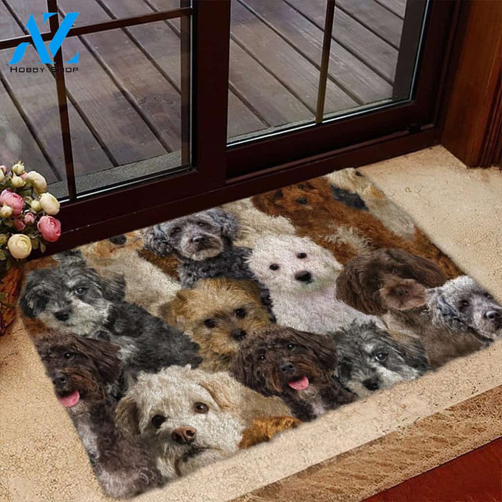 A Bunch Of Schnoodles Doormat, Dog Welcome Mat, Funny Welcome Mats for Dog Lovers
