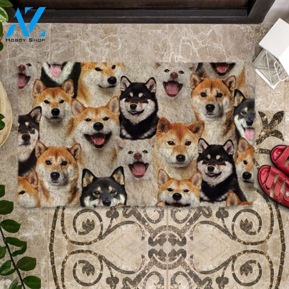 A Bunch Of Shiba Inus Doormat, Dog Welcome Mat, Funny Welcome Mats for Dog Lovers