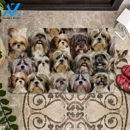 A Bunch Of Shih Tzus Doormat, Dog Welcome Mat, Funny Welcome Mats for Dog Lovers
