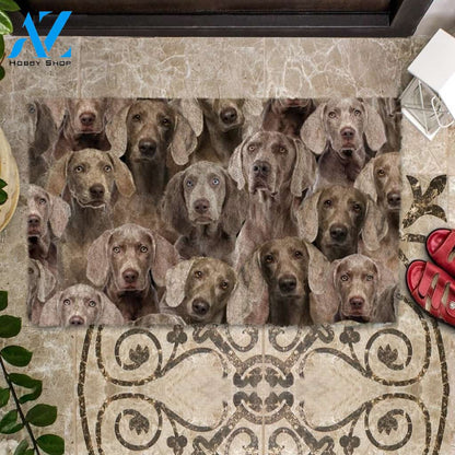 A Bunch Of Weimaraners Doormat, Dog Welcome Mat, Funny Welcome Mats for Dog Lovers