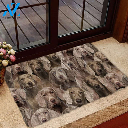 A Bunch Of Weimaraners Doormat, Dog Welcome Mat, Funny Welcome Mats for Dog Lovers