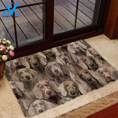 A Bunch Of Weimaraners Doormat, Dog Welcome Mat, Funny Welcome Mats for Dog Lovers