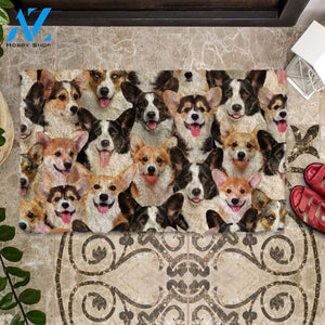 A Bunch Of Welsh Corgies Doormat