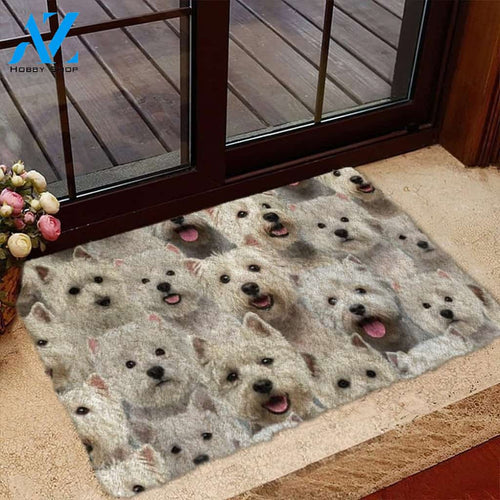 A Bunch Of West Highland White Terriers/Westie Doormat, Dog Welcome Mat, Funny Welcome Mats for Dog Lovers