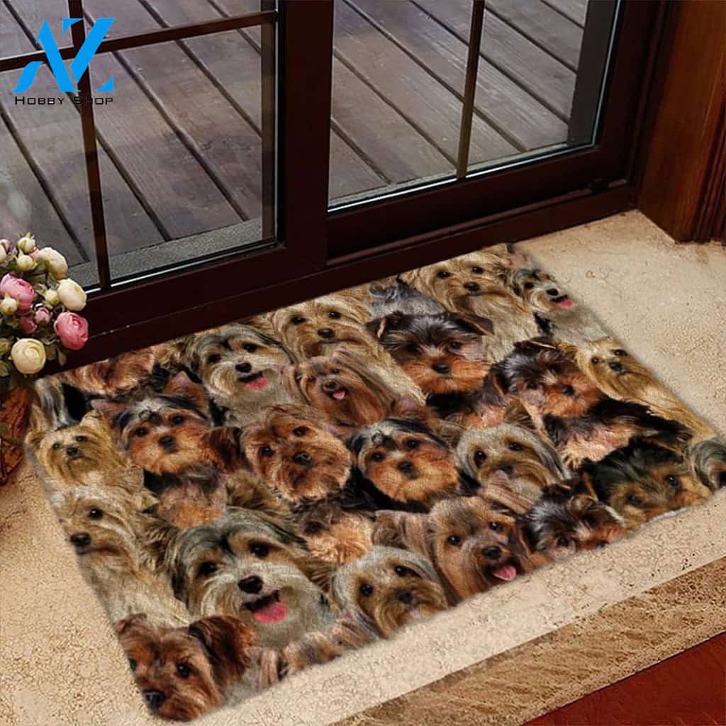 A Bunch Of Yorkshire Terriers/Yorkie Doormat