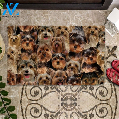 A Bunch Of Yorkshire Terriers/Yorkie Doormat, Dog Welcome Mat, Funny Welcome Mats for Dog Lovers