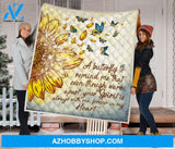 A Butterfly To Remind Me Spirit Fleece Blanket