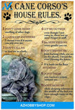 A Cane Corso S House Rules Present For Men Women On Birthday Xmas Art