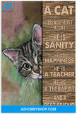A Cat Is Not Just A Cat He Is Sanity Poster Gifts For Men Women On Birthday Xmas Art Print