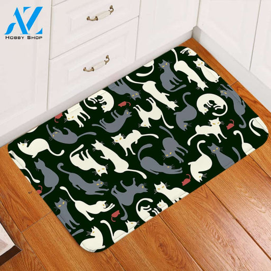 A Cluster Of Cats Door Mat