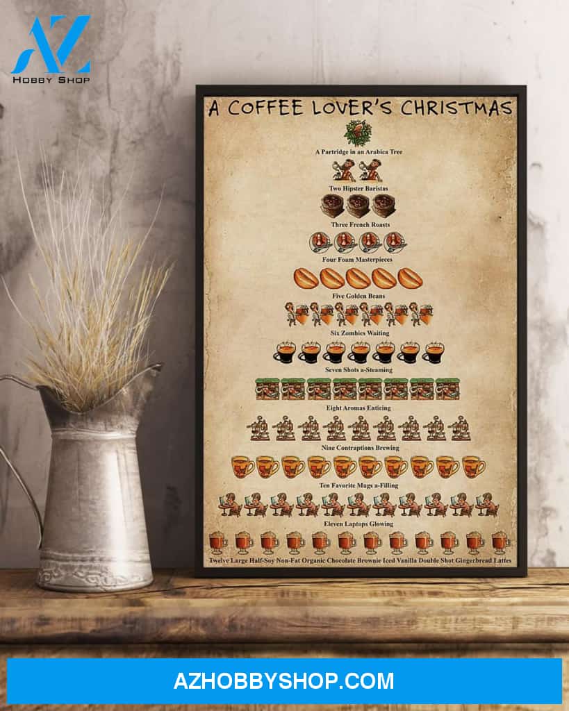 A Coffee Pyramid Tower A Coffee Lover’S Christmas Canvas And Poster, Wall Decor Visual Art