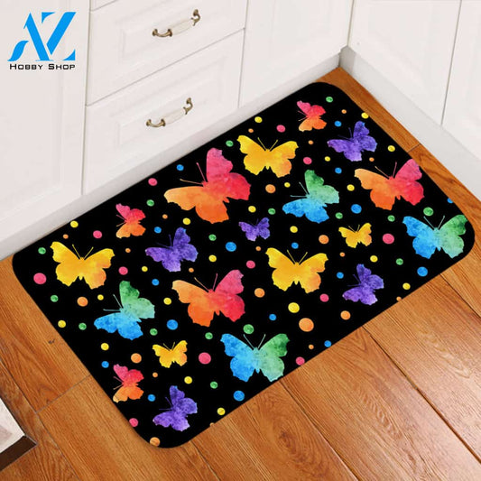 A Colorful Flight Of Butterflies Door Mat