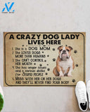 A Crazy Dog Lady Dog Mom English Bulldog Funny Indoor And Outdoor Doormat Warm House Gift Welcome Mat Birthday Gift For Mom