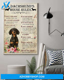 A Dachshund's house rules poster