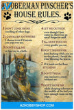 A Doberman Pinscher S House Rules Present For Men Women On Birthday Xmas Art
