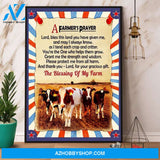 A Farmer’S Prayer Cow Canvas And Poster, Wall Decor Visual Art