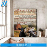 A Farmer’s Prayer Farm Cows Canvas And Poster Wall Art Prints, Farmhouse Decor