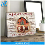 A Farmer's Prayer Gift Family Canvas Wall Art, Wall Decor Visual Art