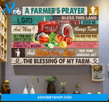 A Farmer's Prayer Horizontal Print Canvas Wall Art Gift Family