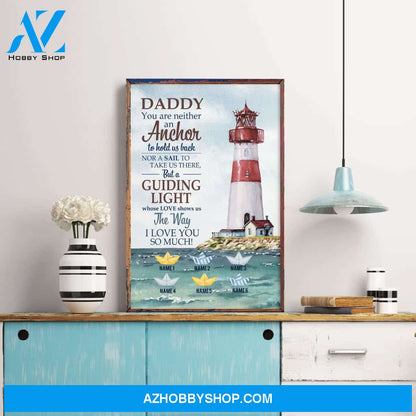 A Father Is A Guiding Light Whose Love Shows Us The Way Poster & Canvas