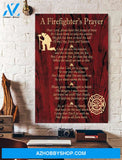 A Firefighter's Prayer Vertical Canvas Wall Art Gift Family